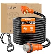 Nilight 50 Amp 25FT Generator Extension Cord 250V 12500Watt Heavy Duty 6/3+8/1 Gauge Pure Copper ...
