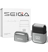 SEIGA Mini Electric Foil Shaver for Men, Rechargeable with Travel Pouch | 3 Floating Blades,IPX7 ...