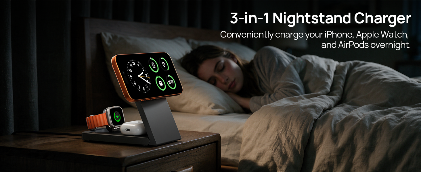 nightstand charging station bedside iphone apple