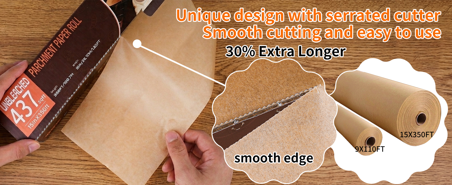 Unbleached 15x350 ft Parchment Paper Roll