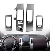 OVANOH 4PCS Center A/C Dash Air Vent Trim Panel Dashboard Cover Compatible For Toyota Prius 1.5L ...