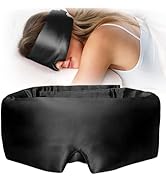 YFONG Silk Sleep Mask for Side Sleeper Total Blackout, 100% 22 Momme Mulberry Silk, Soft & Comfor...