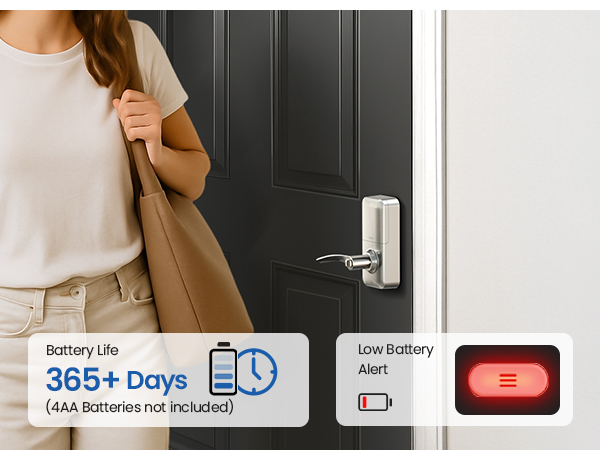 keypad door lock with handle