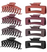 LuSeren 8 Pack Hair Clips for Women 4.3 Inch Large Hair Claw Clips for Women Thin Thick Curly Hai...