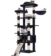 Heybly Tall Cat Tree,78 inch Multi-Level Cat Tower for Indoor Cats,2 Widened Plush Perches Cat Co...