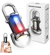 Ciwuzxs Keychain Flashlights Rechargeable, 800 Lumens EDC Mini Flashlights, All-Metal Body COB Ke...
