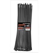 12 Inch Zip Ties Double Sided Toothed,100 LBS Tensile Strength Heavy Duty Cable Wire Ties With Se...