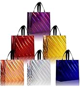 cabzymx 18 Pcs Dazzling Multicolor Reusable Gift Bags Set with 6 Colors, 12.6 x 4.7 x 11 In Non-w...