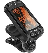 LEKATO Guitar Tuner Clip On Metronome Tuner Tone Generator 3 in 1 Multifunction Portable for All ...