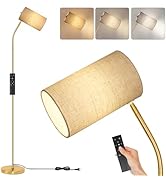 Ldeco Gold Floor Lamp for Living Room with Remote,Remote Custom Color Temperature & Brightness, S...