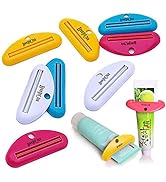 LOVEINUSA Toothpaste Tube Squeezer Dispenser- 4 Pack Random Colors