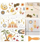 PRESSINART 3Pcs 3 Styles Holiday Rub on Transfer Stickers for Furniture Eid Mubarak Decorations 6...