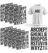 CXWLJL 10 Sheets Iron on Letters for Clothing Heat Transfer Vinyl Iron on Letters for DIY T-Shirt...