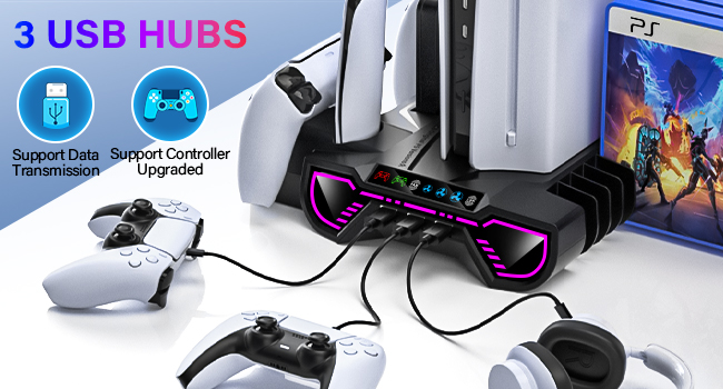 ps5 cooling station and controller charging station