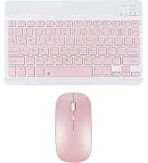 Wireless Keyboard and Mouse Bluetooth Rechargeable Wireless Mouse Keyboard Set Ultra-Slim Portabl...