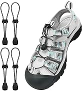 NDTEZUGT 2 Pairs Elastic No Tie Shoe Laces Replacement Laces for Keen Sandal, Round No Tie Shoela...