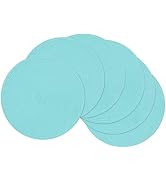 SHACOS Round Placemats Set of 6 Washable 15 inch Round Table Mats Cotton Polyester Woven Braided ...