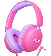 Acer Kids Headphones with Cord for School,74/85dB Volume Limit, Over Ear Headphones for Kids Todd...