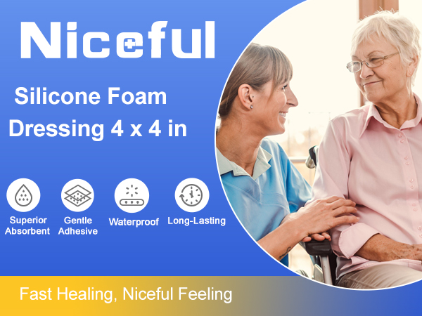 Silcone Bordered Foam Dressing 5x5