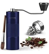 Manual Coffee Grinder by Alpaca Ventures - Stainless Steel Conical Burr Coffee Grinder Manual wit...