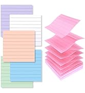 Lined Pop Up Sticky Notes 3x3 inch Refills, Easy to Post Sticky Notes with Lines, Accordion Stick...