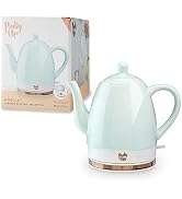 Pinky Up Noelle 1.5 L Ceramic Gooseneck Spout Electric Tea Kettle with Temperature Control - Cord...