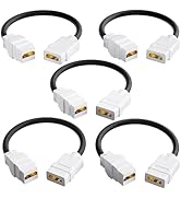 VCELINK HDMI 2.1 Keystone Jack and Coupler 7.09 in, Female to Female Pigtail Cable HDMI Coupler f...