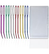 Yasdyri Yarn Needles Aluminum Tapestry Needle with Storage Box for Crochet Large Eye Weaving Need...