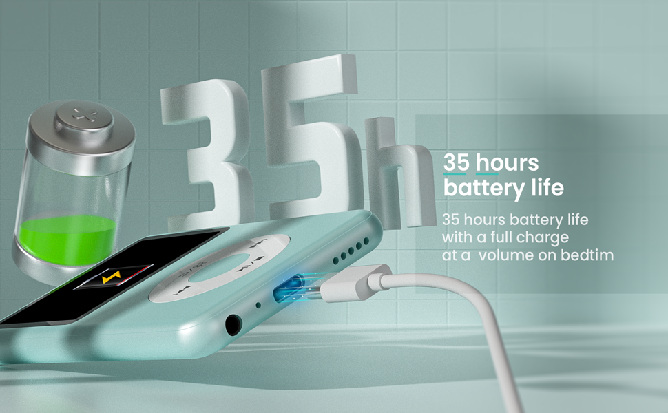 long batter life mp3 player 1.5 hour charging mp3 player