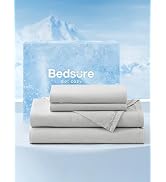 Bedsure Cooling Sheets Queen Size, Cooling Bed Sheets for Hot Sleepers, Chill Cool Sheet, Deep Po...