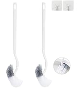 Ryhiac 2 Pack Curved Toilet Bowl Brush Without Holder for Bathroom, Compact Toilet Brush Durable ...