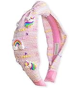FROG SAC Knot Headband for Girls, Knotted Headbands for Toddler Kids, Rainbow Beaded Unicorn Hair...