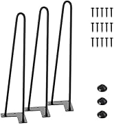 SMARTSTANDARD 18 Inch Heavy Duty Hairpin Furniture Legs, Metal Home DIY Projects for Nightstand, ...
