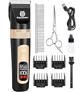 Petsaunter Dog Clippers for Grooming Kit, 4-Speed & LCD, Low Noise Electric Trimmer for Grooming,...