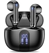 JYUESJKJ Wireless Earbuds, Bluetooth 5.4 Headphones HiFi Stereo with 4 HD Mic, 50H Playtime Bluet...