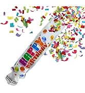 BEST PARTY EVER! Happy Birthday Squeeze Popper 2 Pack (10 Confetti Party Poppers)
