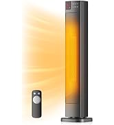 PELONIS 30” Ceramic Tower Space Heater with Adjustable Thermostat for Large Room, 75° Oscillation...