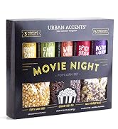 Urban Accents MOVIE NIGHT Popcorn Kernels and Popcorn Seasoning Variety Pack (set of 8) - 3 Non-G...