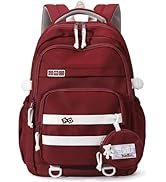 YJMKOI Large capacity Backpack for Teen Girls Aesthetic Student Schoolbag Middle School Girls Bac...
