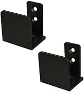 JUBEST Matte Black Floor Guide Wall Mount Sliding Barn Door Hardware Up to 1-3/4
