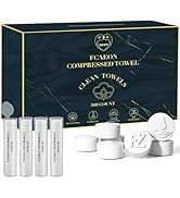 FCAEON Coin Tissue Expandable Tower Paper Tablets 9"X7.5" 500 PCS Bulk Packed Disposable Facial C...
