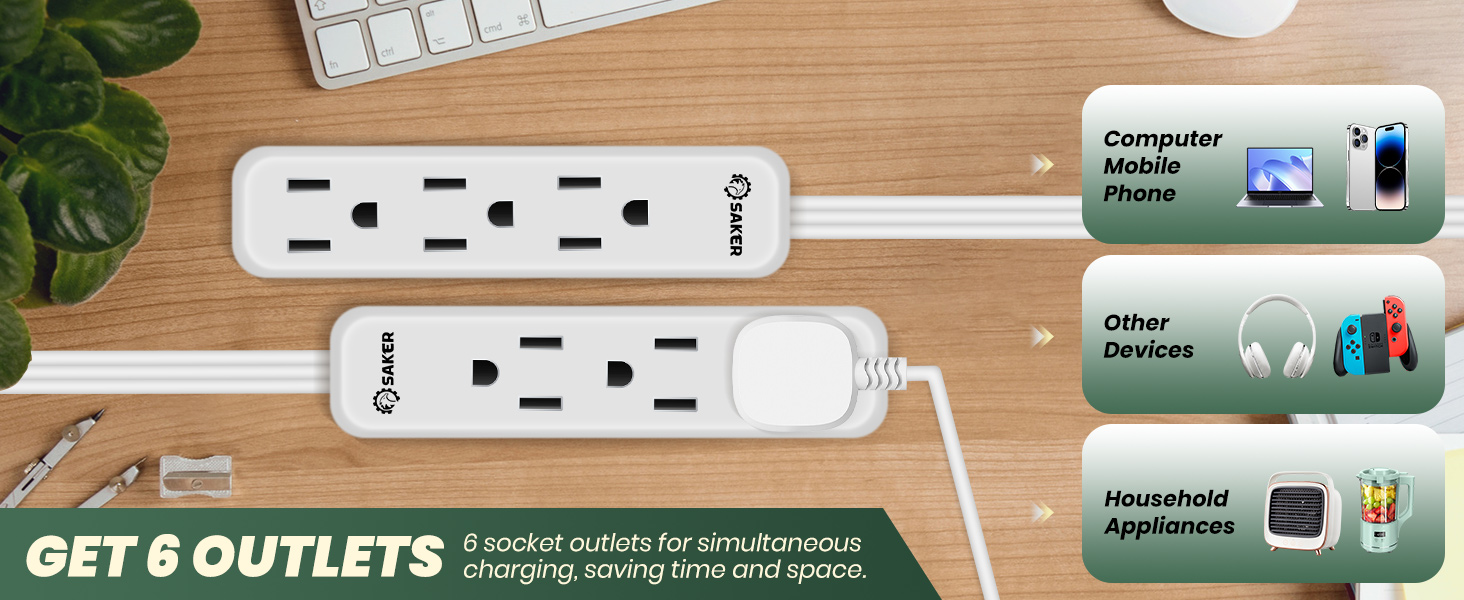 Get 6 outlets