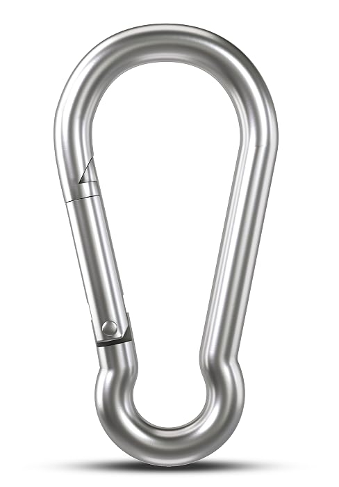 KINLINK Galvanized Steel Carabiner Clip Heavy Duty Spring Snap Hook Small Carabiner Clips Clasp