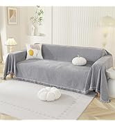 Royhom Couch Cover Chenille Sectional Sofa Covers for 3 Cushion Couch Reversible Sofa Slipcover w...