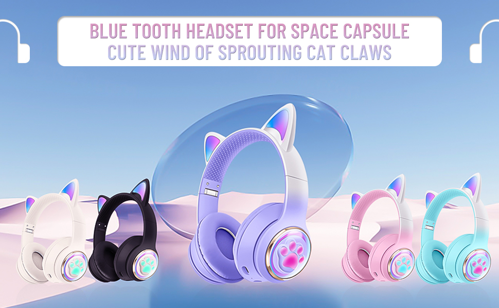 Excellent Wireless Cat Ear Bluetooth Headphones for Kids