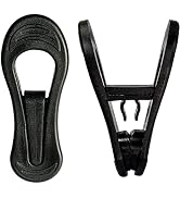 TOFIIGREM Black Hanger Clips 50 Pack, Strong Plastic Hangers Clips Perfect for Plastic Clothes Ha...