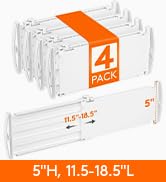 5"H, 11.5-18.5"L