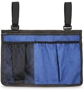 Wheelchair Side Bag with Cup Holder, Multi-Pocket Wheelchair Accessories for Seniors, Wheelchair ...