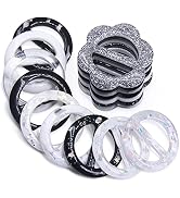 SEMINI 16PCS T-shirt Clips 1 inch T Shirt Plastic Round Shape Fashion Scarf Clip Ring with Assort...