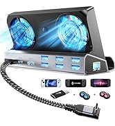 12-in-1 Dual Fan Steam Deck Dock Suitable Valve Steam Deck & OLED/Switch & 2 / Asus ROG Ally & X/...